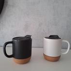 2 Keramische Mokken Met Geïsoleerde Kurk Bodem, Ophalen, Keramiek, Zo goed als nieuw, Overige stijlen
