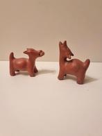 Set van 2 terracotta dierenbeeldjes, Ophalen of Verzenden