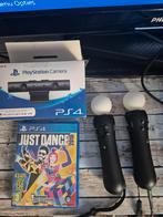 V2 MOVE CONTROLLERS + CAMERA + JUST DANCE ( WERKT PERFECT ), 2 spelers, Ophalen of Verzenden, Zo goed als nieuw