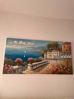 Prachtig schilderij van een mediterraan kustlandschap, Ophalen