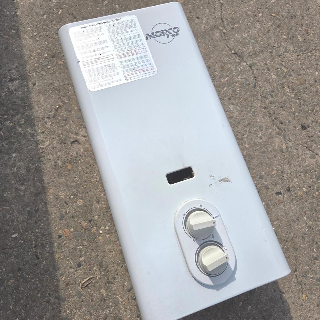 Stacaravan geiser Morco D 61B propaan butaan, Doe-het-zelf en Verbouw, Ophalen, Gebruikt, Geiser, Minder dan 20 liter