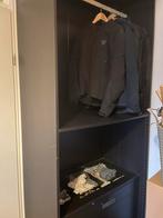 Pax kast 100x58x236 Donker bruin met 3 lades en glasplaat, Gebruikt, 200 cm of meer, Glas, Met lade(s)