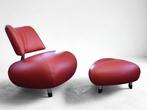 Prachtige nieuwstaat Leolux Pallone design fauteuil & hocker, 75 tot 100 cm, Ophalen of Verzenden, Zo goed als nieuw, Modern