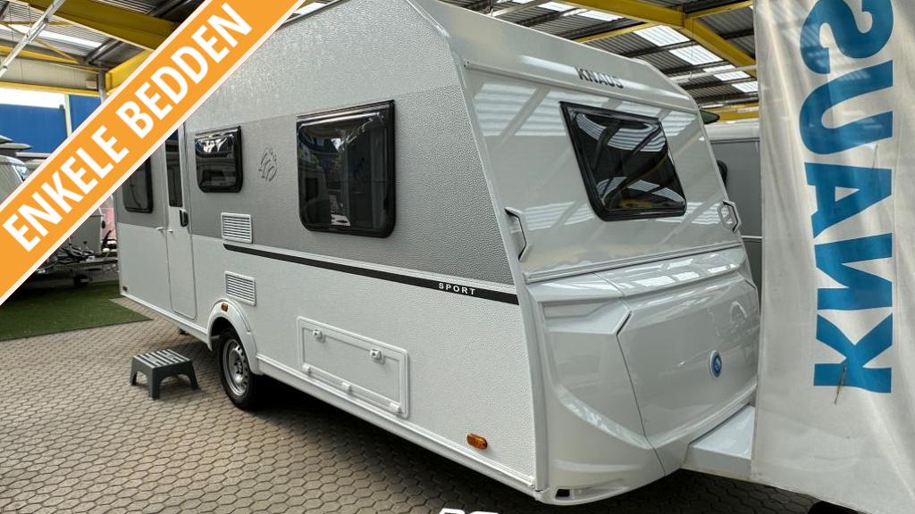 Knaus Sport 500 EU - ENKELE BEDDEN 1700 KG, Caravans en Kamperen, Rondzit, Bedrijf, 5 tot 6 meter, Knaus
