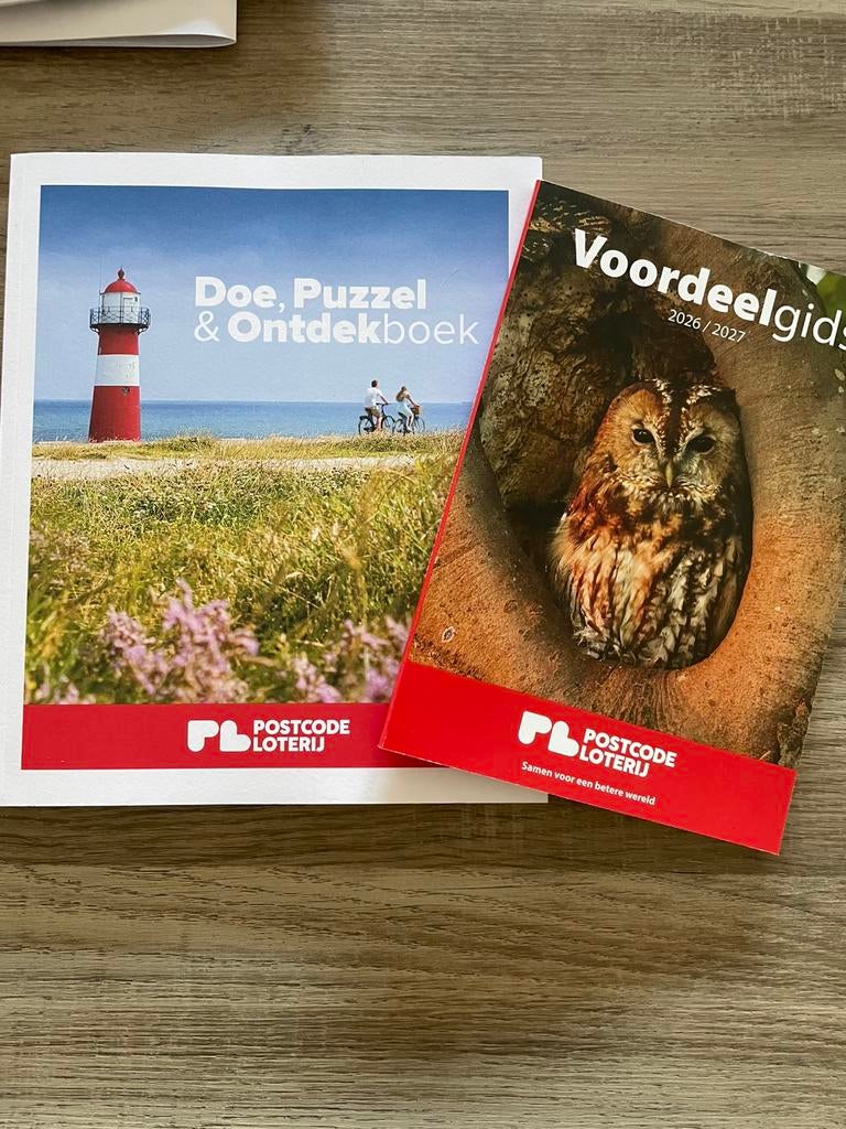 Voordeel boek en boek postcode loterij, Twee personen, Kortingsbon