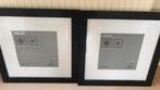 2x IKEA FJÄLLSTA Lijst 50x70 cm - Zwart, Ophalen of Verzenden, Zo goed als nieuw, 75 cm of meer, 50 tot 75 cm