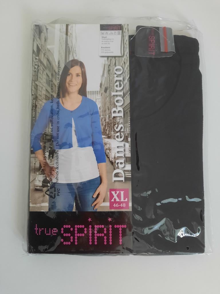 77% katoenen TRUE SPIRIT dames bolero maat XL nieuw, Kleding | Dames, Zwart, Maat 46/48 (XL) of groter, Nieuw, Ophalen of Verzenden