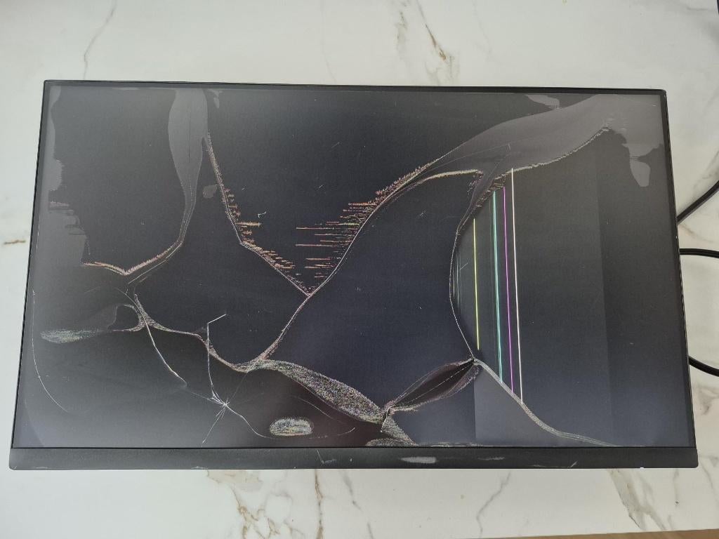 Dell P2422H IPS monitor - gebarsten, Computers en Software, Monitoren, IPS, Full HD, Ophalen of Verzenden, Dell