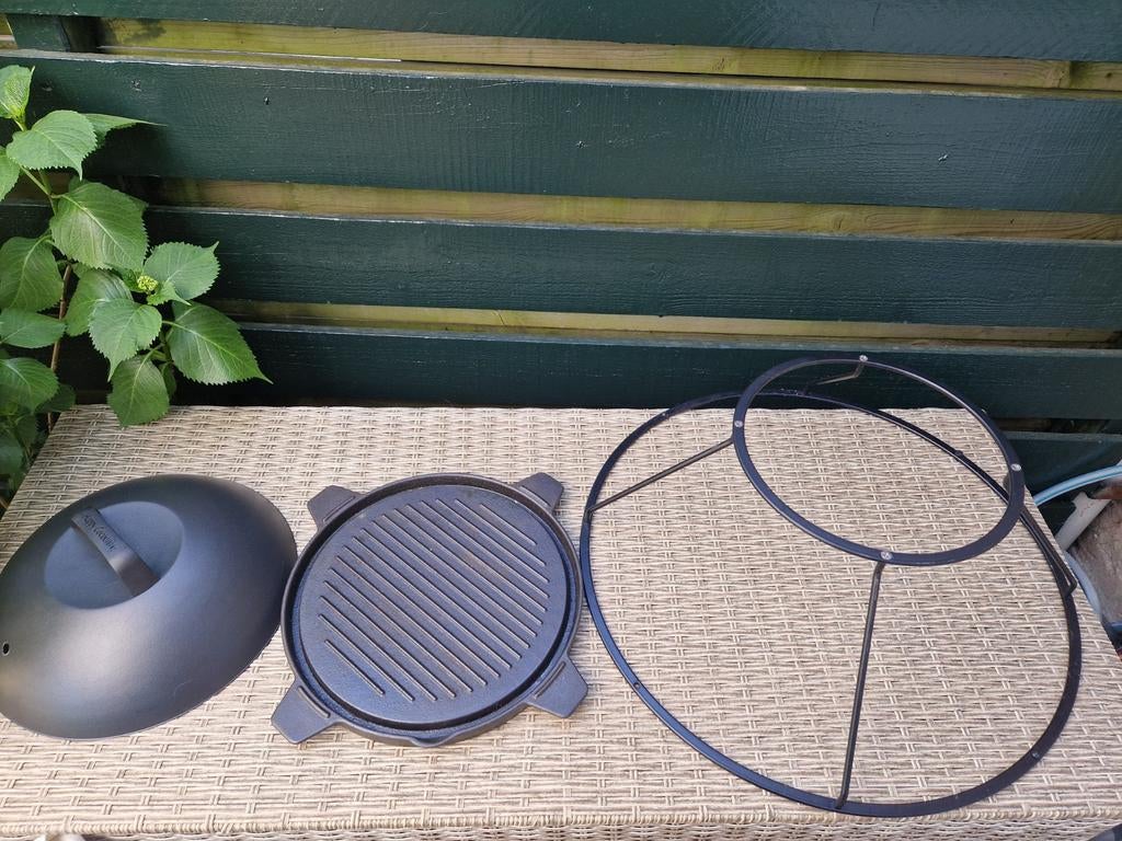 Grillplaat voor vuurtafel - BBQ accessoire, Ophalen, Zo goed als nieuw