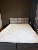 Tweepersoons boxspring met  topper. Met de kledingkast, Ophalen, Gebruikt, Tweepersoons, 200 cm