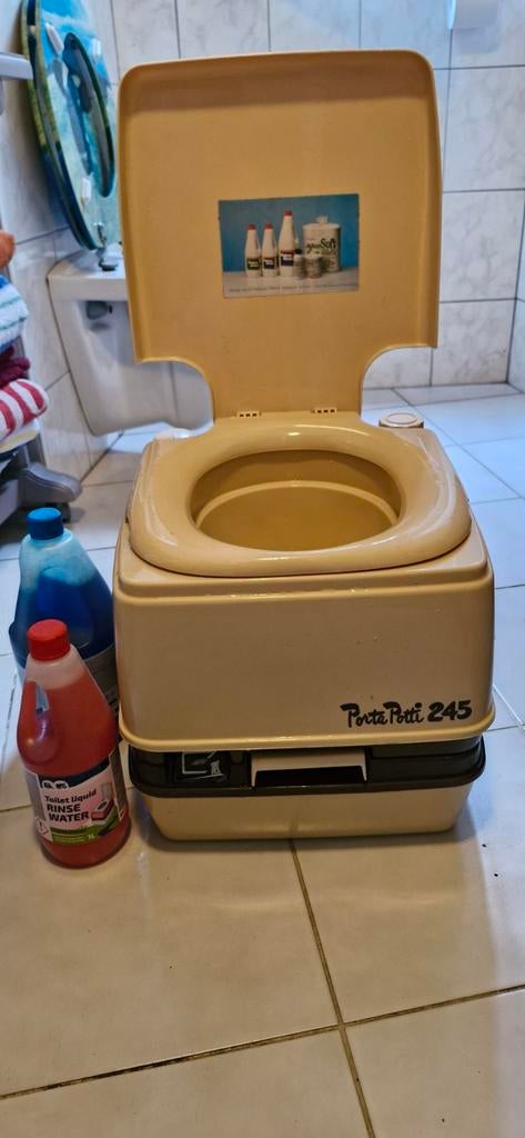 Porta Potti 245 draagbaar toilet incl. vloeistoffen, Caravans en Kamperen, Ophalen