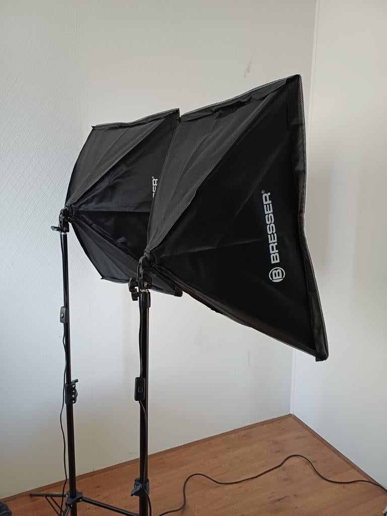 2x Daglichtlamp / Softbox Set - Bresser, Ophalen of Verzenden, Zo goed als nieuw, Lamp of Flitsset
