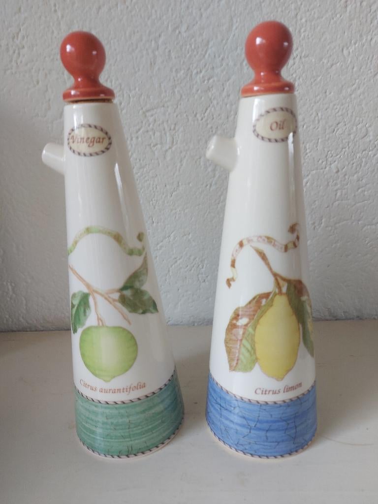 Wedgwood Sarah's Garden Olie- en azijnstel, Gebruikt, Overige typen, Ophalen of Verzenden, Wedgwood