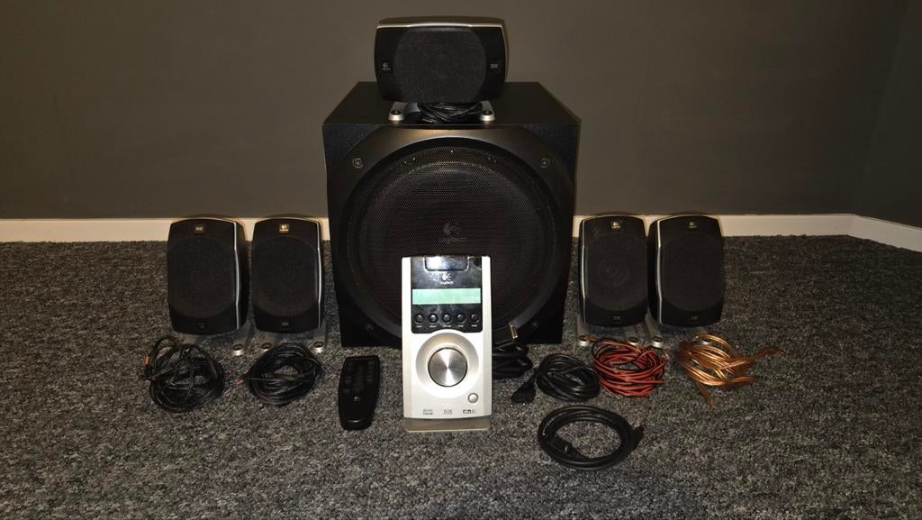 Logitech Z-5500 5.1 Surround Sound Systeem, Gebruikt, 70 watt of meer, 5.1-systeem, Overige spelers