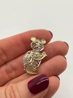 C602 Prachtige zilveren bicolor broche koala beer, Ophalen of Verzenden, Zilver, Broche, Verguld
