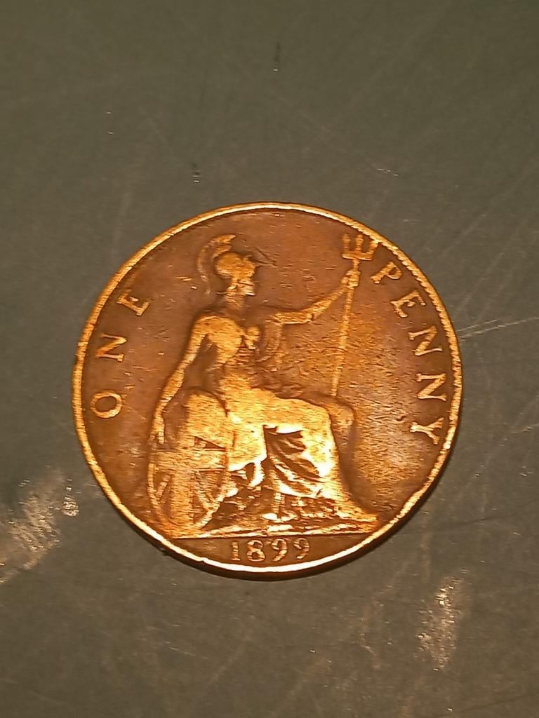 Victoriaanse One Penny munt 1899 - Koningin Victoria, Ophalen of Verzenden, Overige landen, Losse munt