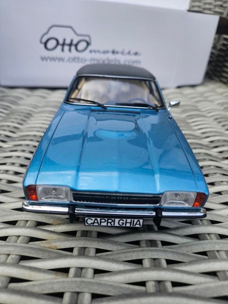 1/18 ford capri ghia mk 2 1976 blauw OT810, Ophalen of Verzenden, Nieuw, Overige merken