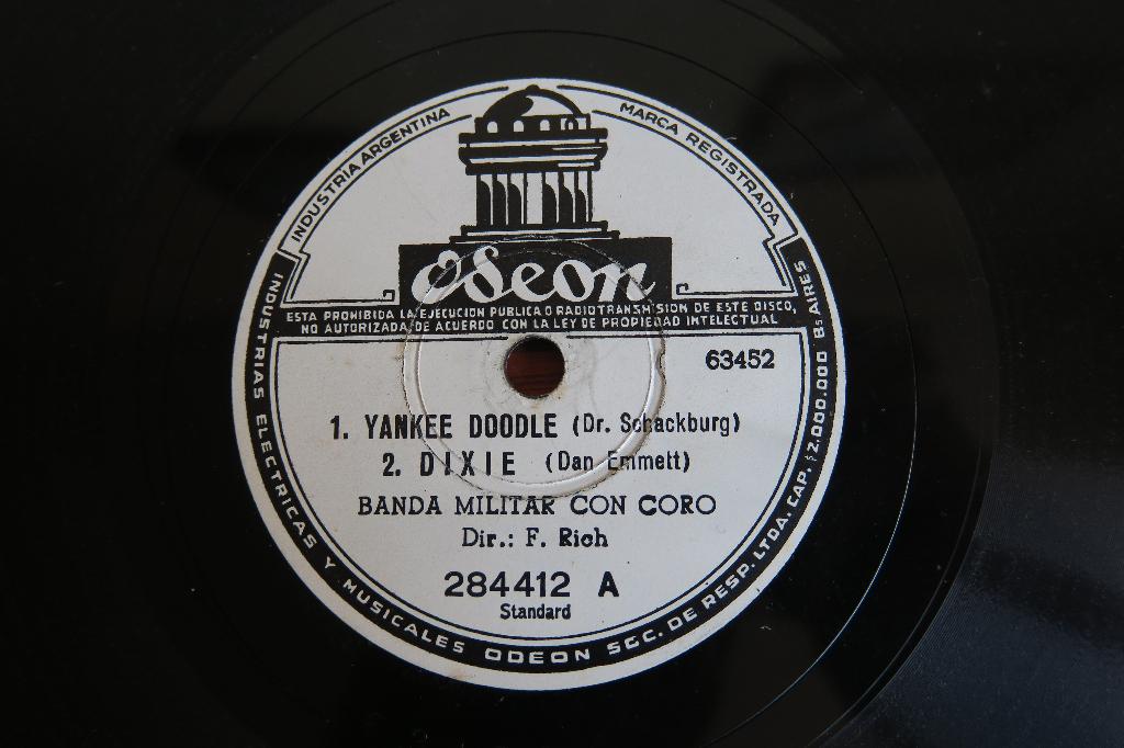 Banda Militar Con Coro Argentinië 78 toeren 78rpm grammofoon, Ophalen of Verzenden, Gebruikt, 10 inch, Overige soorten