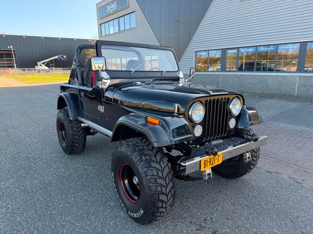 Jeep 4x4 CJ 6,6 V8 CJ-7 Topstaat, Auto's, Automaat, 4 stoelen, Zwart, Leder