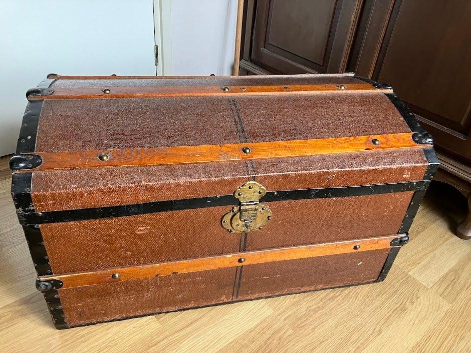 antieke hutkoffer of dekenkist, Huis en Inrichting, Ophalen, Gebruikt, 50 tot 100 cm, Minder dan 50 cm