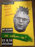 Affiche F.W.De Klerk Zuid Afrika Nie Welkom Nie, Verzamelen, Ophalen of Verzenden, Gebruikt, A1 t/m A3
