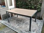 Degelijke mooie antraciet/houtlook tuinset te koop!, Ophalen of Verzenden, Gebruikt, Rechthoekig, Metaal