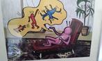 Grote Pop-Art Print Keith Haring stijl - Freud Therapiebank, Ophalen