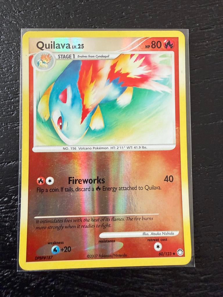 Quilava lv.25 60 pokemonkaart, Ophalen of Verzenden, Zo goed als nieuw