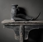 Oude Nepalese kruik pot hout sober stoer uniek authentiek, Ophalen of Verzenden, Nieuw, Hout