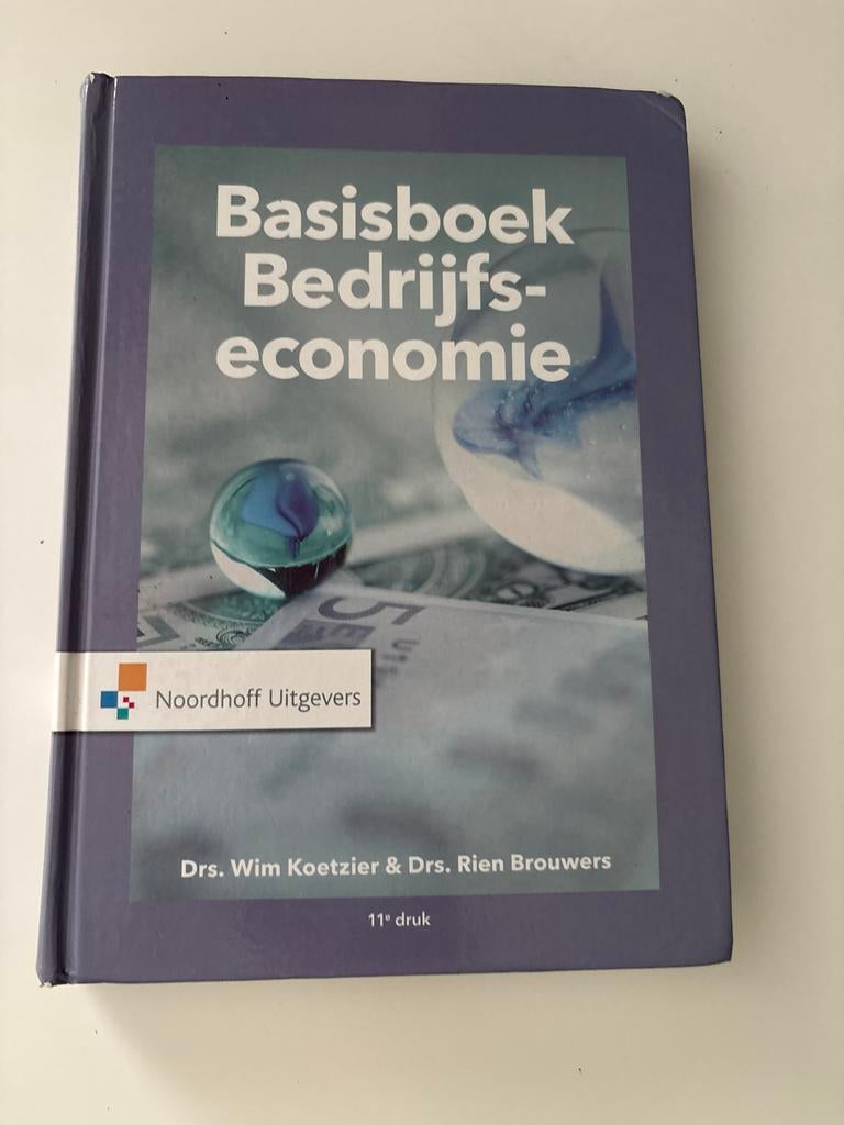 Basisboek Bedrijfseconomie - 11e druk, Boeken, Ophalen of Verzenden, Gamma, Gelezen, HBO