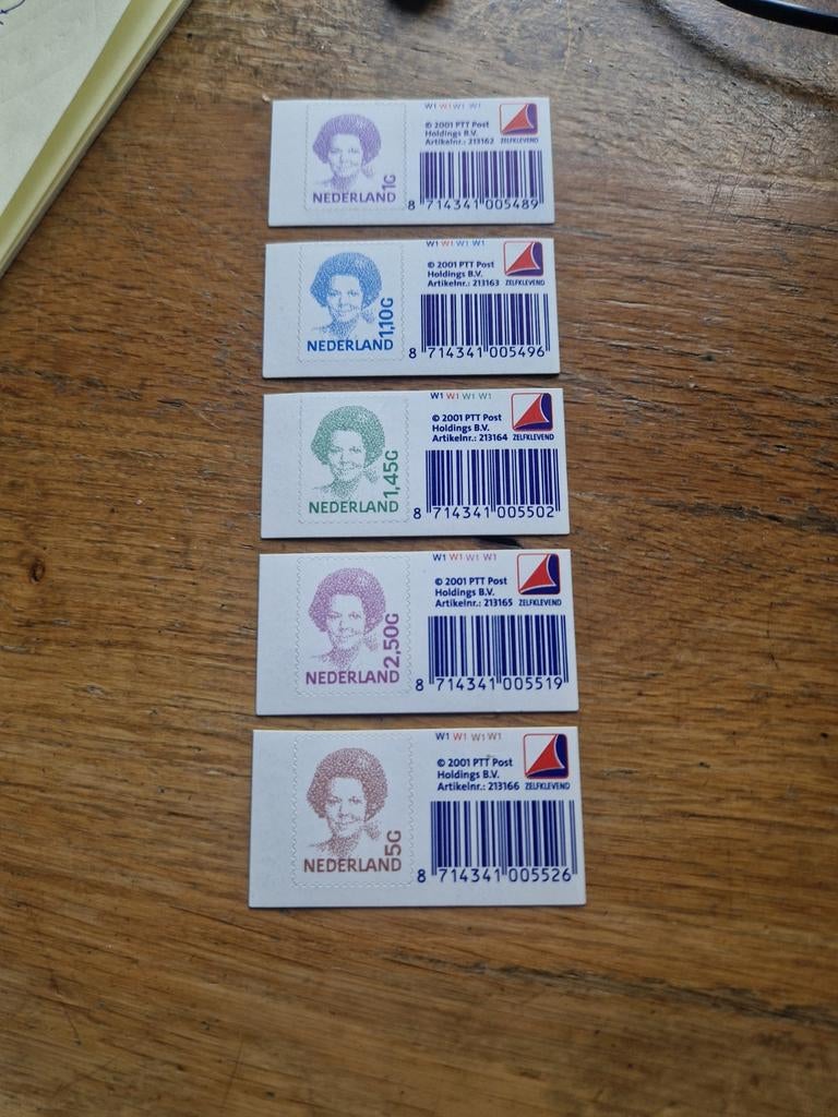 nederland postfris 2001 nr 1491c 1492c 1495c 1499c 1501c, Ophalen of Verzenden, Na 1940, Postfris