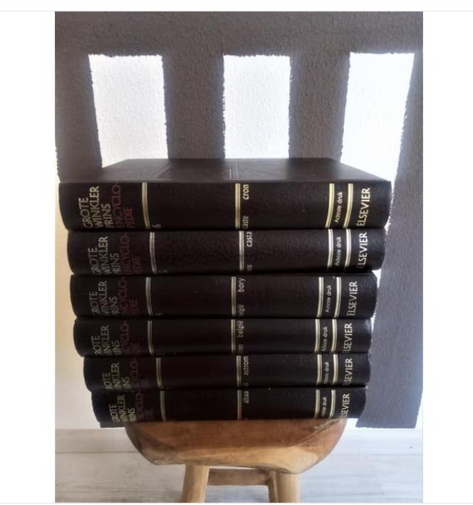 6 delig encyclopedie groot winkler prins kunstleer omslag, Boeken, Ophalen of Verzenden, Zo goed als nieuw, Algemeen, Los deel