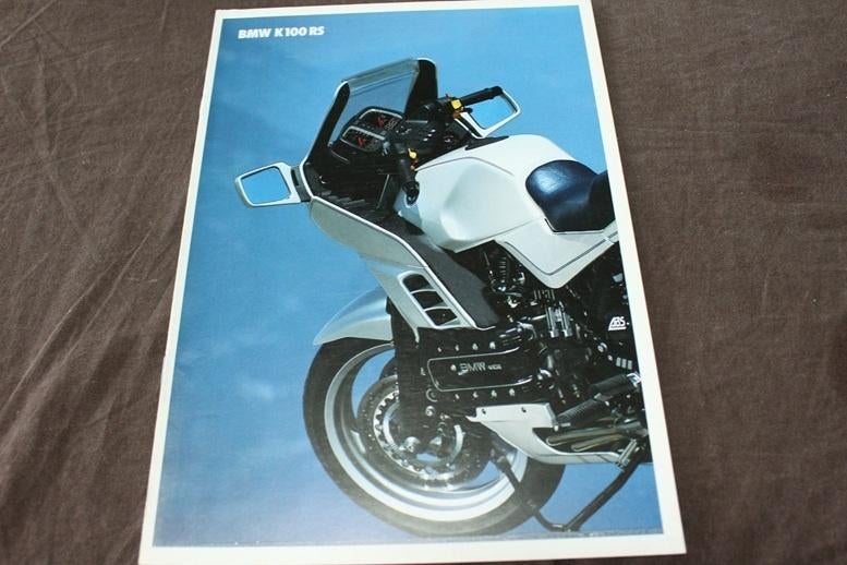 BMW K100 RS 1990 motorfiets verkoop folder K100RS, Ophalen of Verzenden, BMW