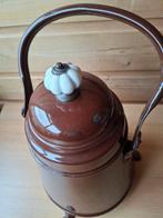 Antieke bruine emaille doofpot, Ophalen