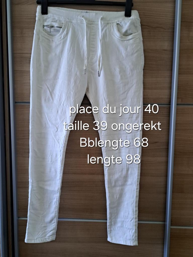 Place du jour witte jeans maat 40 stretch, Kleding | Dames, Maat 38/40 (M), Wit, Ophalen of Verzenden, Zo goed als nieuw