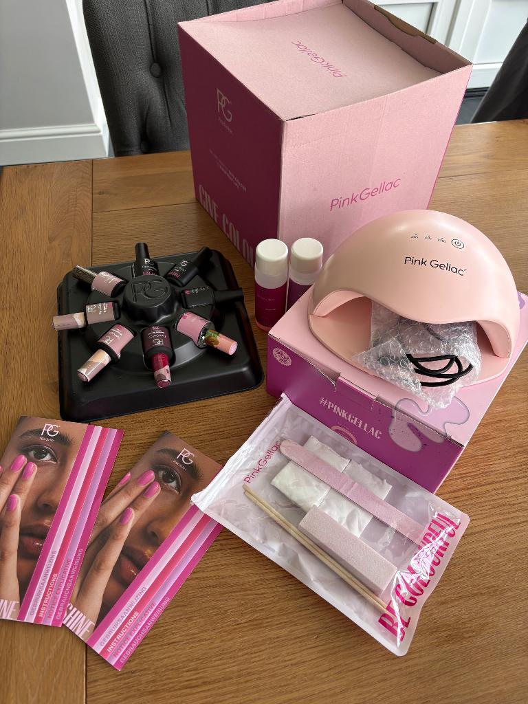 Pink Gellac complete set nude, Sieraden, Tassen en Uiterlijk, Ophalen of Verzenden, Zo goed als nieuw, Roze, Handen en Nagels