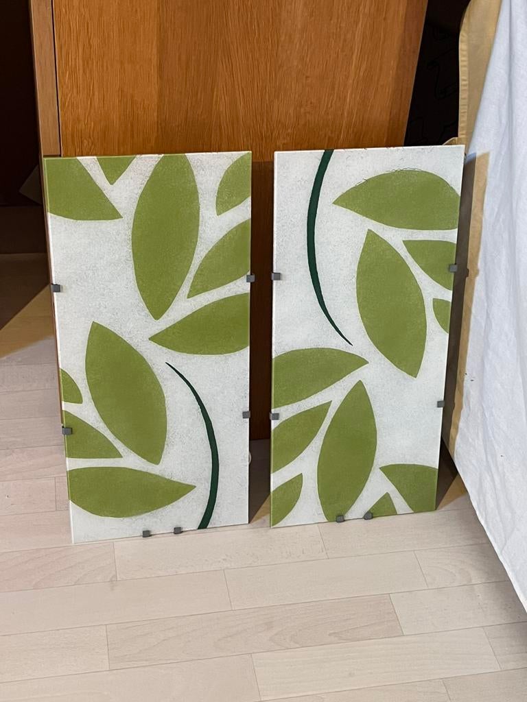 Twee wandlampen, IKEA Gyllen groen vintage, gratis, Ophalen, Gebruikt