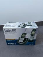 Profoon draadloze vaste telefoon PDX-1420 DECT twinset, Ophalen of Verzenden, Nieuw, 2 handsets
