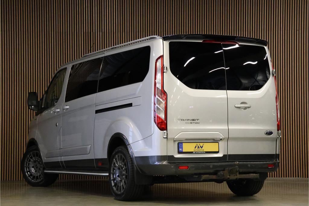 Ford Transit Custom 320 2.0 TDCI 170 PK L2H1 Active DC | Dub, Auto's, 15 km/l, Zwart, Leder en Stof, Bedrijf