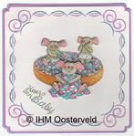 3D kaart Geboorte 3  Beschuit met muisjes, Ophalen of Verzenden, Nieuw, Kerst