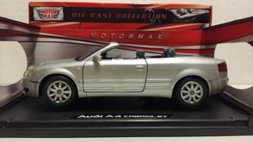 Audi A4 convertible cabriolet zilver Motormax metal 1:18 KRD beschikbaar voor biedingen