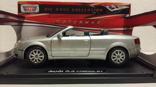 Audi A4 convertible cabriolet zilver Motormax metal 1:18 KRD, Hobby en Vrije tijd, Modelauto's | 1:18, Zo goed als nieuw, Auto
