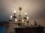 koperen kroonluchter 6 arms, Huis en Inrichting, Lampen | Kroonluchters, Ophalen, Gebruikt