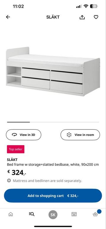 IKEA Släkt Bedframe 90x200 - afbeelding 1