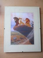 Disney Leeuwekoning litho in lijst 1999, Verzamelen, Disney, Ophalen of Verzenden, Zo goed als nieuw, Plaatje of Poster