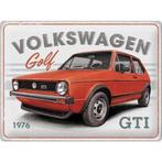 Volkswagen Golf VW GTI relief reclamebord van metaal deco