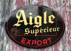 oud blikken bier bord van Aigle export superieur., Verzenden, Gebruikt, Reclamebord