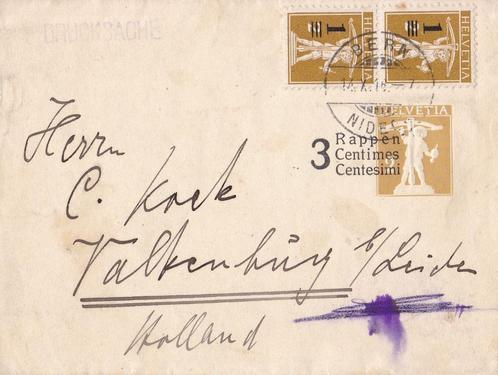 Zwitserland – Postblad – Tellknape – Valkenburg Z.H., Postzegels en Munten, Brieven en Enveloppen | Buitenland, Overige typen