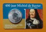 400 jaar Michiel de Ruyter coincard, Postzegels en Munten, Ophalen of Verzenden, Koningin Beatrix, Euro's