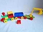 Duplo treintje locomotief met 2 wagons 7 verschillende, Ophalen of Verzenden, Gebruikt, Duplo